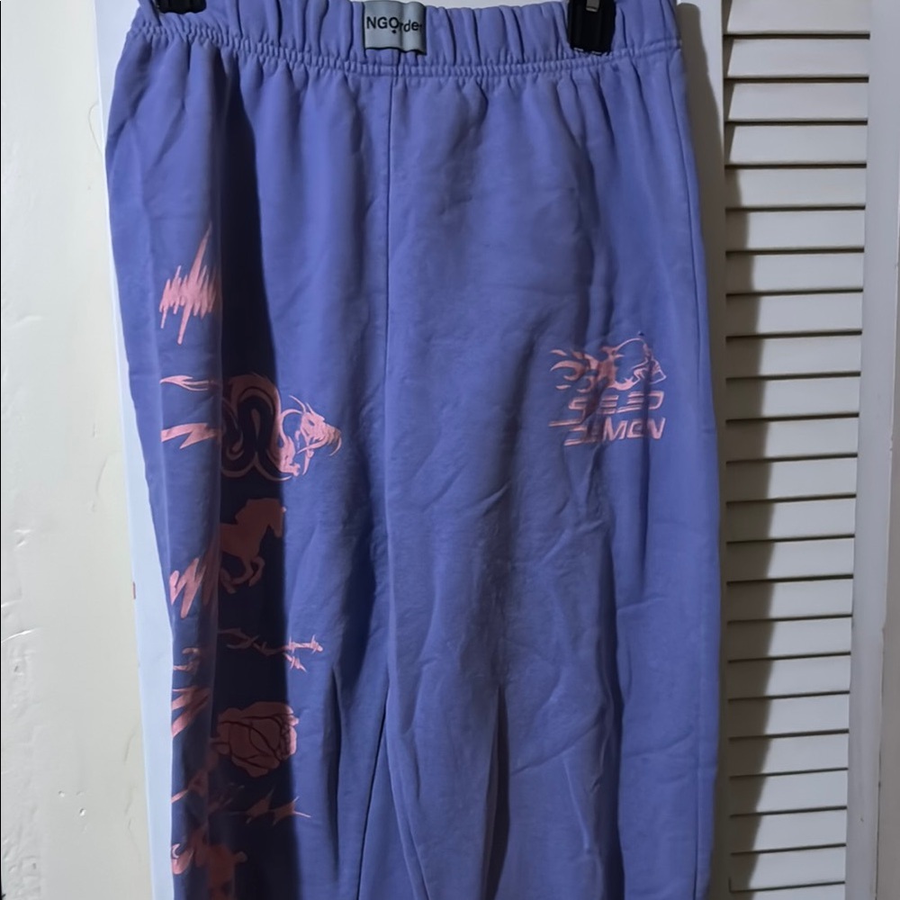 Purple Joggers with Pink Accents